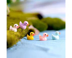 100x Mini Tiny Ducks Set Realistic Resin Ducks Christmas Birthday Party Decor