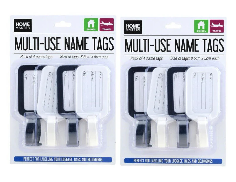 8X Luggage Tag Travel ID Tags Address Name Label Bag School Backpack Multi-Use