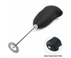 Button Milk Frother Mini Mixer Foamer Handheld Electric Foam Whisk Stirrer Coffee Egg Beater Kitchen Black