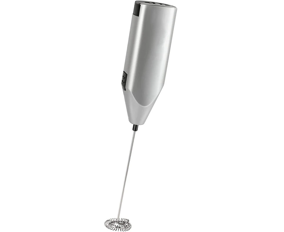 Milk Frother Mini Mixer Foamer Handheld Electric Foam Whisk Stirrer Coffee Egg Beater Kitchen Silver