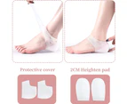 Invisible Height Increase Insole, Wearable Heel Cushion Inserts Shoe Soft Silicone Heel Lift Insole Leg Lengthen