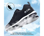 Mens Air Running Sneakers Sport Fitness Gym Jogging Walking Lightweight Shoes - Black