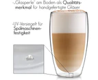 latte macchiato glasses (1 x 450ml) - double-walled glasses made of borosilicate glass - dishwasher-safe tea glasses