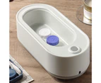 1 Set Ultrasonic Cleaner Multifunctional High-Frequency Vibration Deep Decontamination Noise Reduction Professional Jewelry Cleaning Machine for Home - White