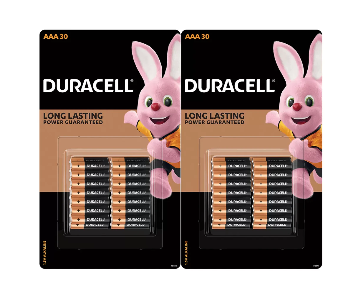 60 Pack Duracell AAA Duralock Batteries Coppertop Alkaline Battery Power