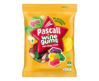6x Pascall 220g Wine Gums Lollies Confectionery Bag Gummy Candies Fruity Treat