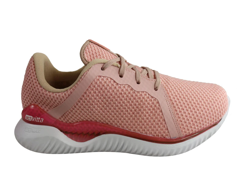 Actvitta Amora Womens Comfy Lightweight Cushioned Lace Up Active Shoes - Rose