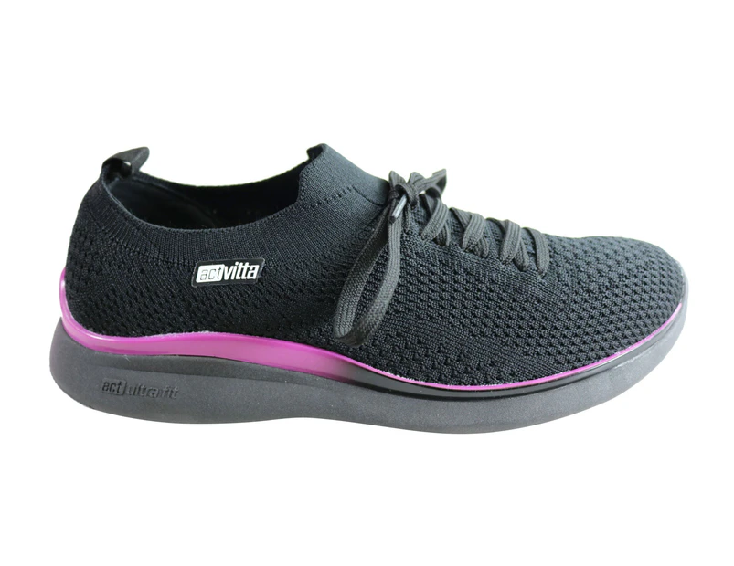 Actvitta Ambition Womens Comfort Cushioned Active Shoes Made In Brazil - Black