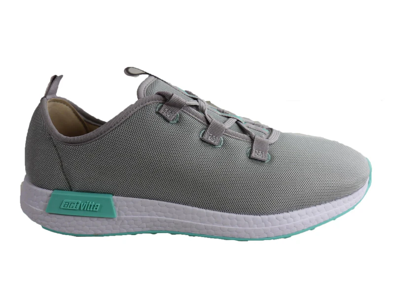 Actvitta Tika Womens Comfy Lightweight Cushioned Lace Up Active Shoes - Grey