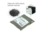 4 Pcs Natural Fresh Air Freshener Bag - Activated Bamboo Charcoal Air Purifying Bag Odor Eliminator For Home, Activated Charcoal