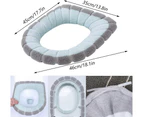 Sitting washer,4pcs-toilet seat gasket-new two-color 4 Pcs Toilet Seat Covers Washable Cloth Toilet Seat Cover Pads