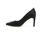 Womens Footwear Alan Pinkus Ruby Black Satin Pump