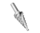 2Pcs 4-16.5mm HSS Step Drill Bit High Speed Steel Triangular Handle Spiral Groove Step Drill Bit