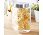 LARGE GLASS JAR WITH LIDS 1700mL [12 PACK] Food Storage Canister Jars Containers