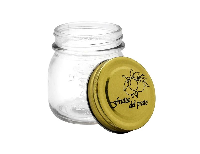 36 x GLASS MASON JAR WITH GOLD LID 300mL | Preserve Pickling Honey Jam Favours