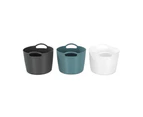 12 x SMALL 5L FLEXI PLASTIC STORAGE BASKET Container Bin Boxes Organiser Handles 3 Assorted Storage Baskets with Handles Shelf Closet Pantry BPA free