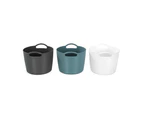 6 x 28 Litre FLEXI PLASTIC STORAGE BASKETS Container Bin Boxes Organiser Handle 3 Assorted Storage Baskets with Handles Shelf Closet Pantry BPA free