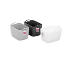 24 x MEDIUM FLEXI PLASTIC STORAGE BASKET I Container Bin Boxes Organiser Handles Plastic Storage Baskets Set with Handles Shelf Closet Pantry BPA free