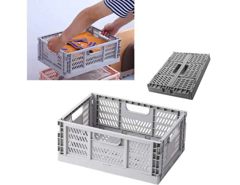 24 x COLLAPSIBLE 6.3Lt STORAGE BASKETS Stackable Organiser Containers Drawer Box Foldable Bins Basket Bins Wardrobe Closet Organizer Cloth Basket