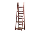 5 Tier Wooden Ladder Shelf Stand Storage Book Shelves Shelving Display Rack