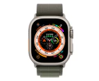 Apple Watch Ultra 49mm Titanium Case GPS + Cellular w/ Green Alpine Loop (Small)