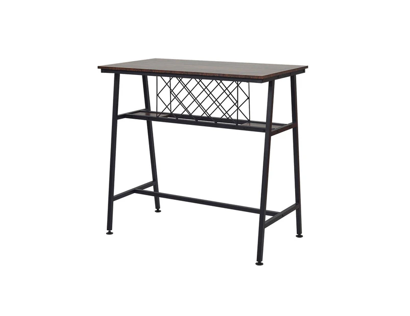 Viviendo Dining Table, Bar Table with Wine Storage Rack - Industrial Style