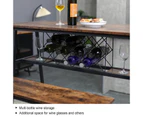 Viviendo Dining Table, Bar Table with Wine Storage Rack - Industrial Style