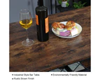 Viviendo Dining Table, Bar Table with Wine Storage Rack - Industrial Style