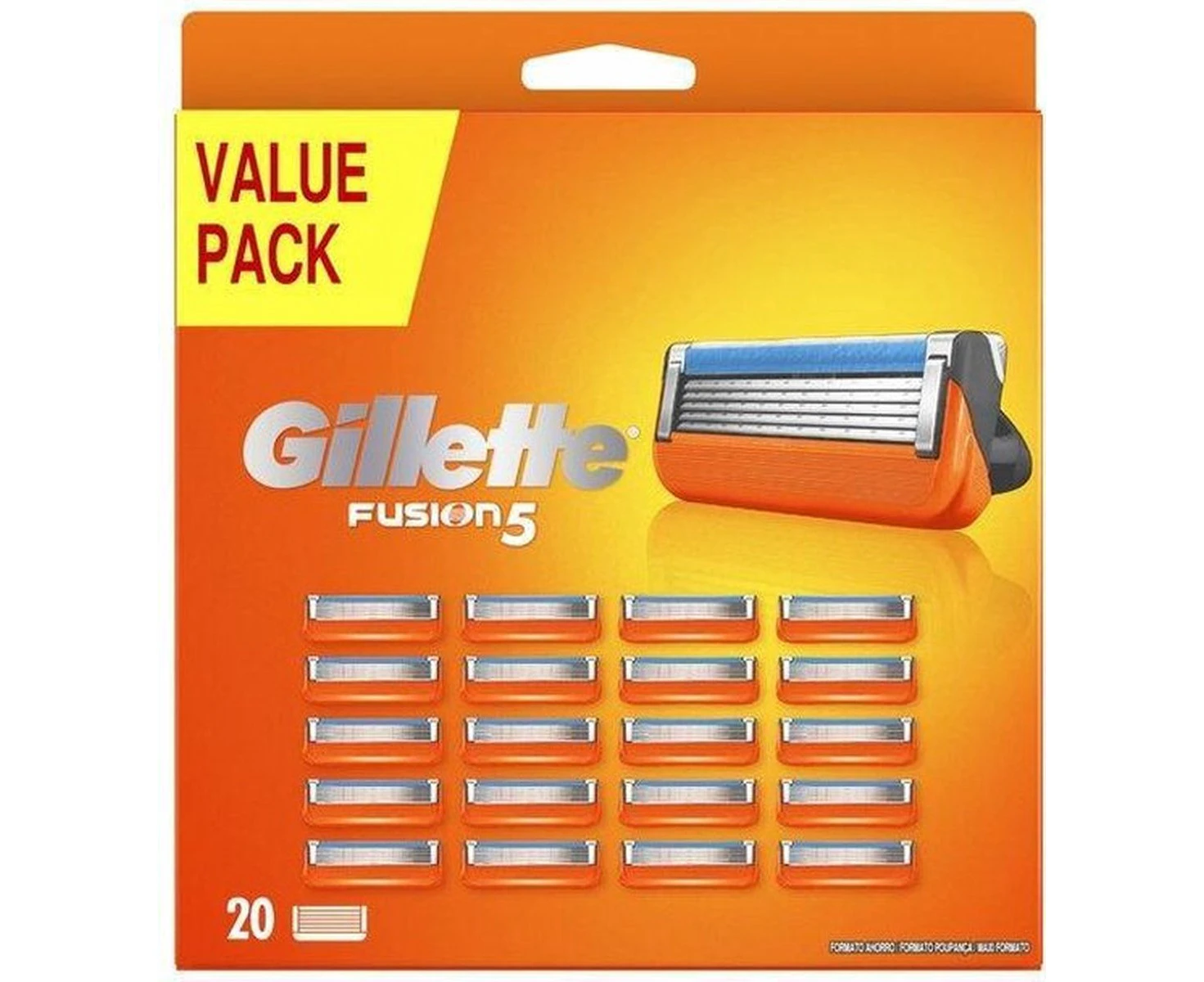 GILLETTE FUSION 5 RAZOR BLADES VALUE PACK - 20 pack