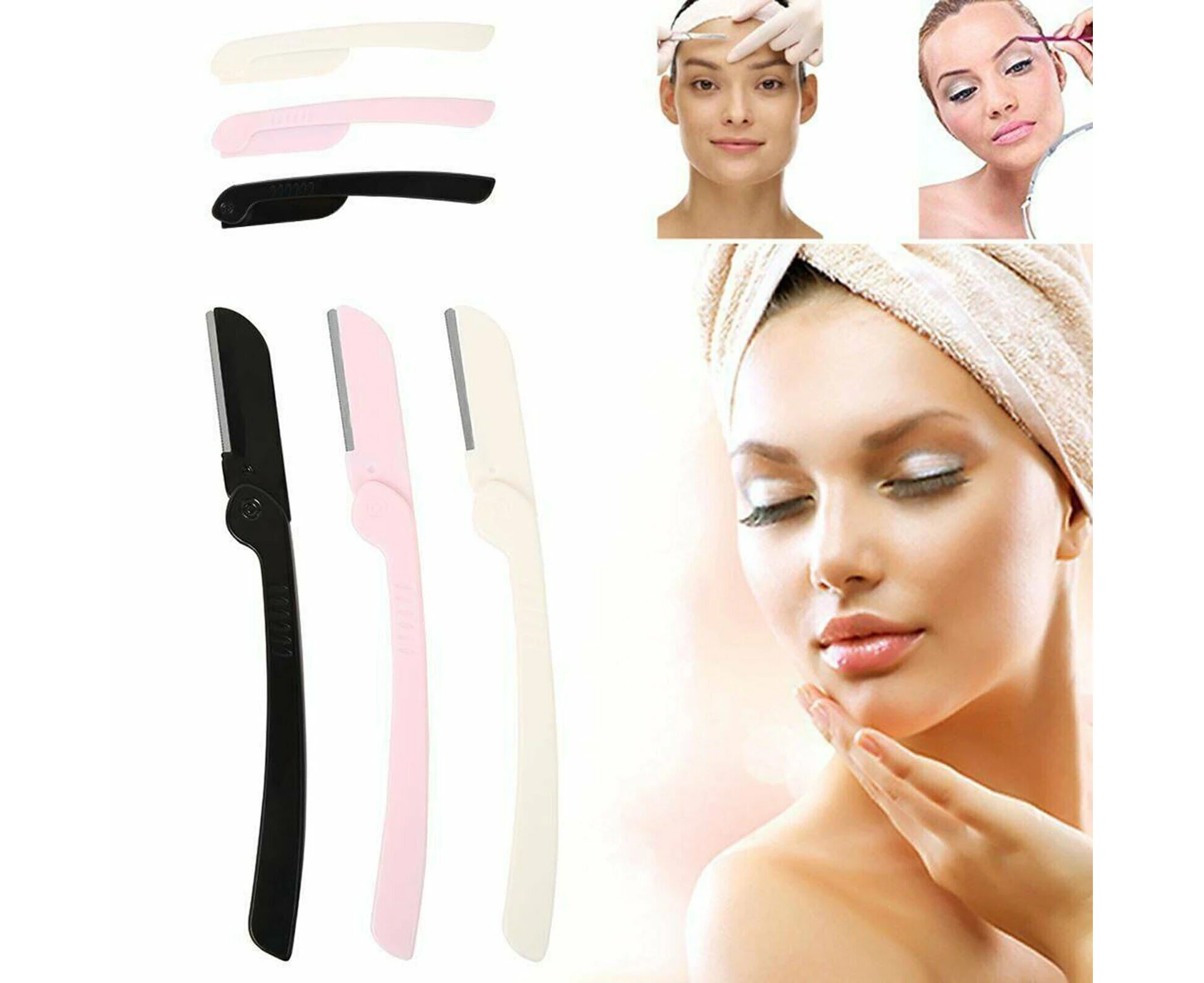 6x Facial Eyebrow Razor Dermaplaning Tool Beauty Blade Hair Remover Smooth Shave