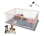 BJWD Dog Playpen Enclosure Portable Panel Pet Playpen Fold Puppy Exercise Play Fence 10Panels