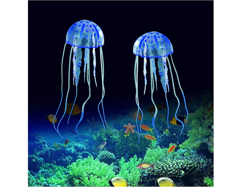 6pcs Jellyfish Fish Tank Decorations, Simulation Jellyfish Plant Ornament, Fish Tank Jellyfish Glow Decorations, Fish Tank Decorations Suitable f