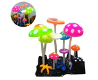 Glowing Effect Lotus Ornament Silicone Decor Aquarium Decoration for Fish Tank with Suction Cup