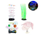 4 Pcs Glowing Jellyfish Ornament Decoration for Aquarium Fish Tank