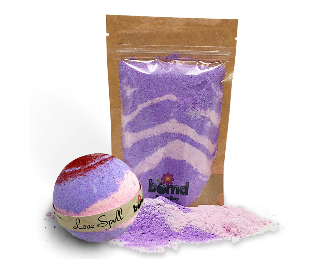 Love Spell Fizzy Bath Dust & Creamy Bubble Bath Bomb Set of 2