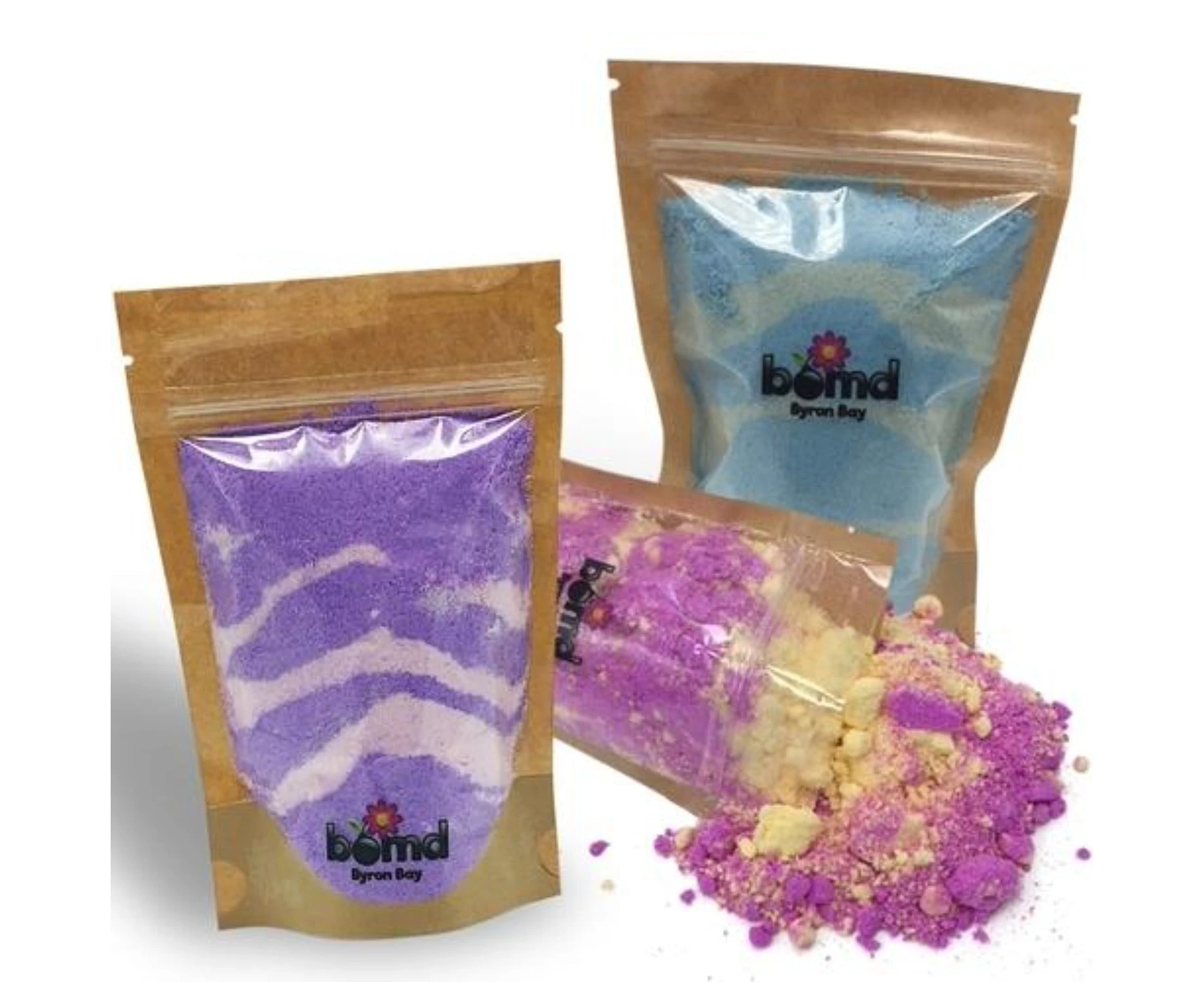 Bubble Bath Fizzing Bubble Dust Set Mermaid Kisses Love Spell & FOMO Create Mountains of Bubbles