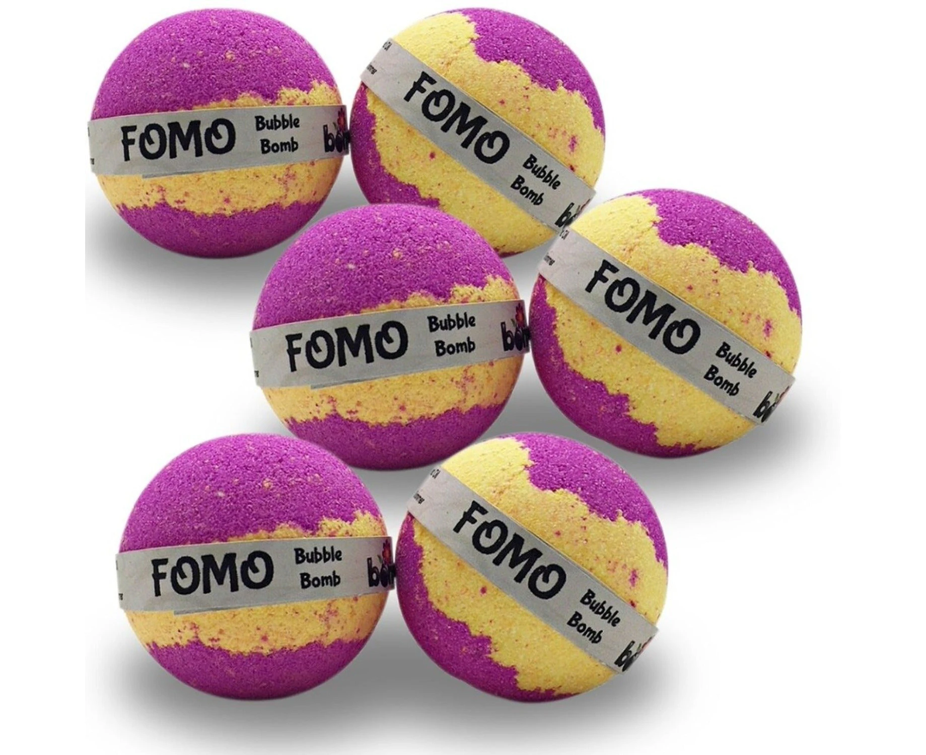 FOMO Bubble Bath Bomb 6 Pack Creates Thick Luscious Bubbles That Last for Ages - Never Miss a Party