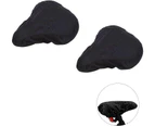 Three piece awning saddle assembly, waterproof bicycle seat assembly