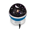 Night Light [4 LED Beads 3 Light Patterns with USB Cable] Rotatable Romantic Sky Moon Star Cosmos Projector, Rotatable Night Projection