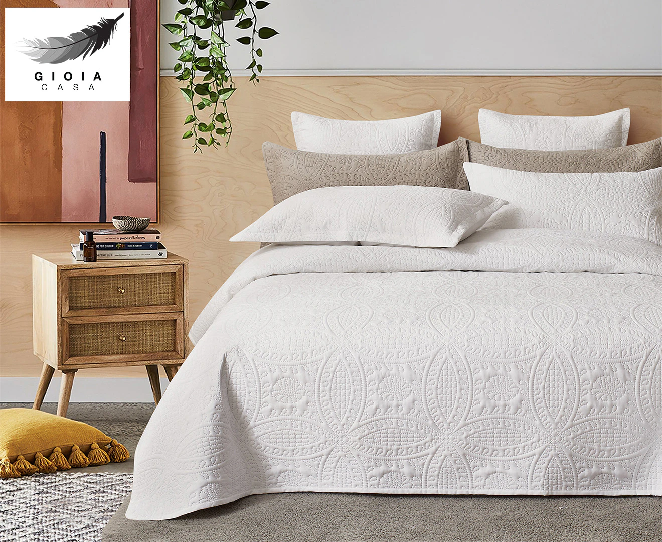 Gioia Casa Lisbon Coverlet Set - White