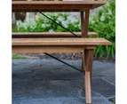 Issie Outdoor 1.8m Recyled Teak Table and Bench Seats from FSC Grade Timber