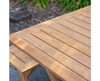 Issie Outdoor 1.8m Recyled Teak Table and Bench Seats from FSC Grade Timber