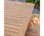 Issie Outdoor 1.8m Recyled Teak Table and Bench Seats from FSC Grade Timber