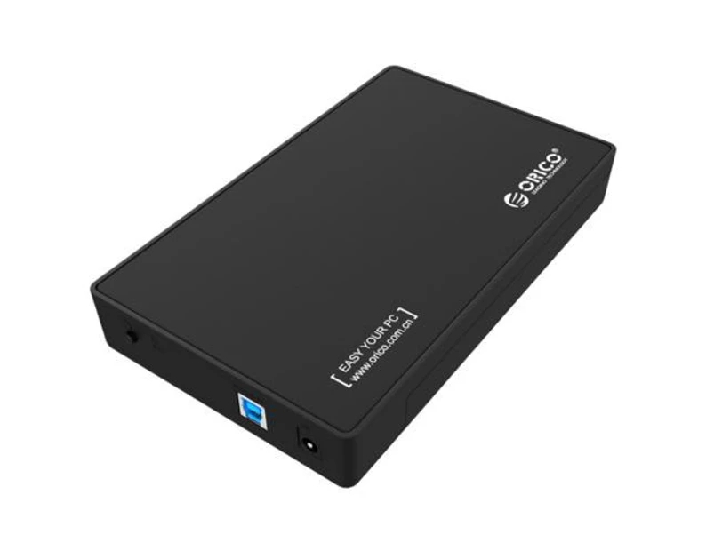 Orico USB 3.0 3.5" External Hard Drive 3.5 inch Enclosure with Data Cable and Power Adapter, (3588US3) Black [3588US3-V1-AU-BK]