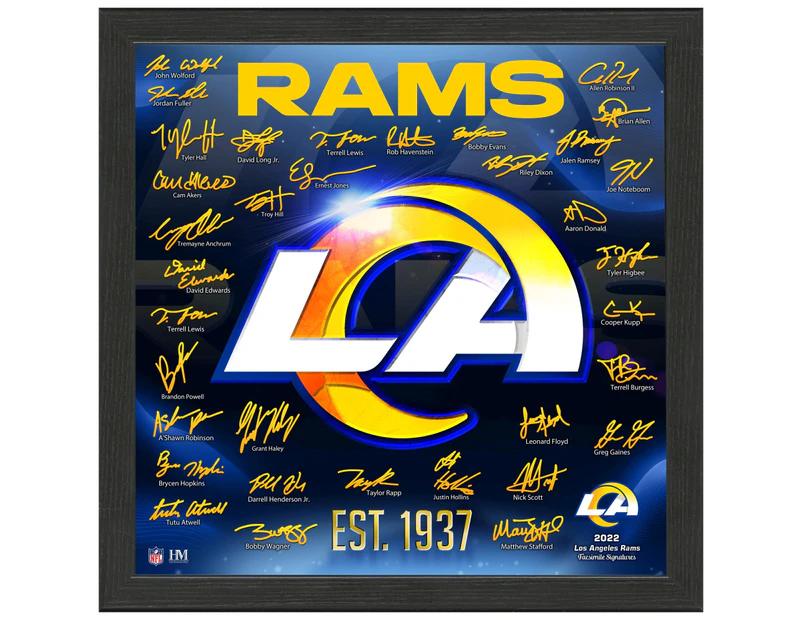 Los Angeles Rams NFL Signature Logo Photo Frame 33x33cm - Multi