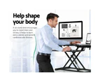 Artiss Standing Desk Riser Height Adjustable Sit Stand Computer Laptop Desktop