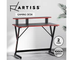 Artiss Gaming Desk Computer Desks Table 2-Tiers Storage Study Home Ofiice 100CM