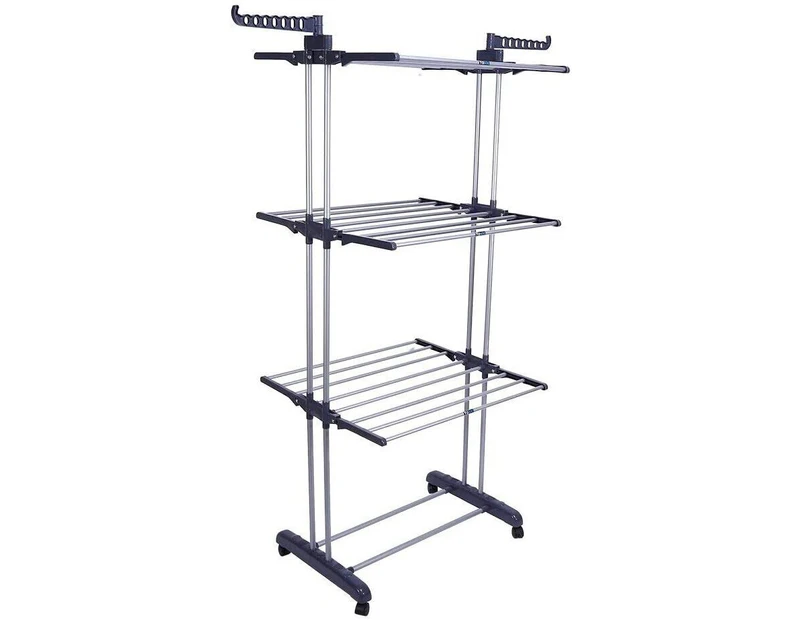 3 Tier Foldable Clothes Airer Folding Hanger Drying Rack Multi-Functional Stand