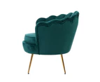 Armchair Lounge Chair Accent Armchairs Retro Lounge Accent Chair Single Sofa Velvet Shell Back Seat Green