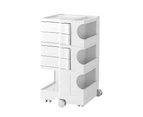 Livingroom Bedside Table Side Tables Nightstand Organizer Replica Boby Trolley 5Tier White